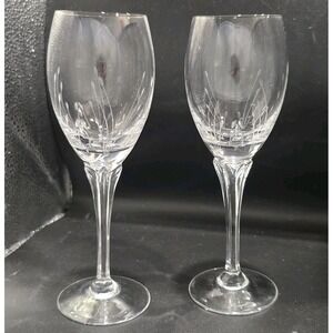 Set Of 2‎  Gorham Crystal Jolie 7 1/2" Wine Glasses 6oz